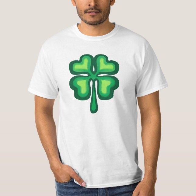 T-shirt Lucky Irish à quatre feuilles (Devant)