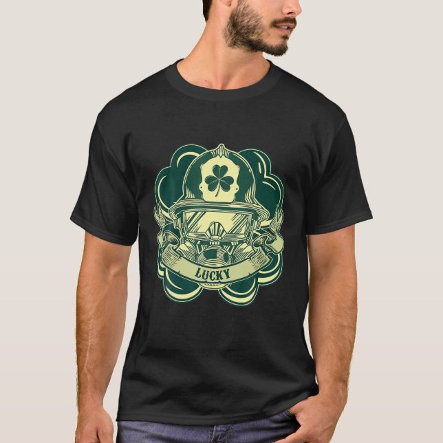 T-shirt Lucky Irish American Jour de la Saint Patrick Fire (Devant)