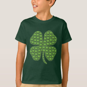 T-shirt Lucky Irish Clover Kids Green