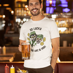 T-shirt Lucky Irish Love Cadeau pour les crânes à sucre po