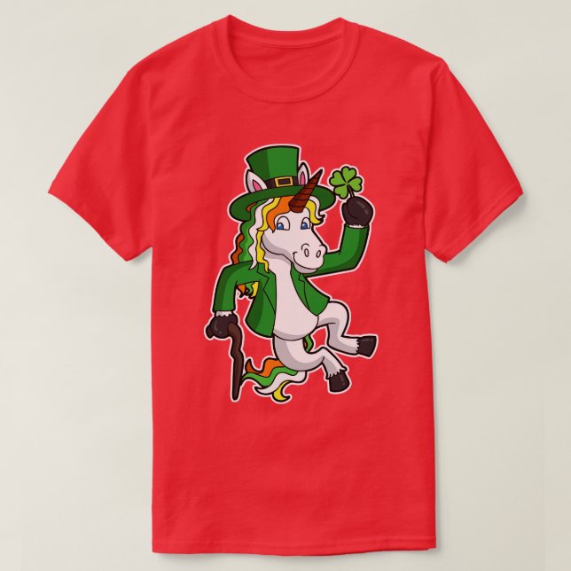 T-shirt Lucky Irish Unicorn Jour de la Saint Patrick talon (Design devant)