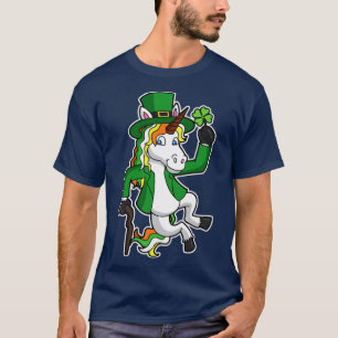 T-shirt Lucky Irish Unicorn Leprechaun Jour de la Saint Pa