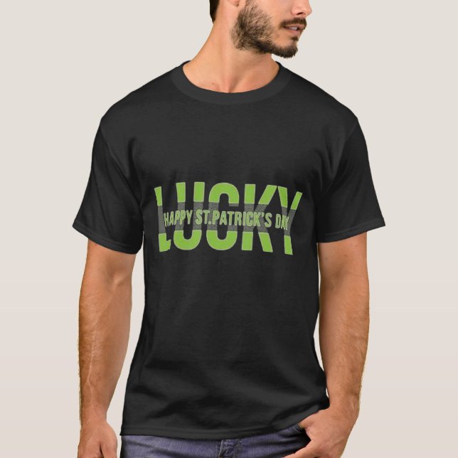 T-shirt Lucky Jour de la Saint Patrick Design (Devant)