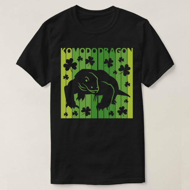 T-shirt Lucky Komodo Dragon Jour de la Saint Patrick anima (Design devant)