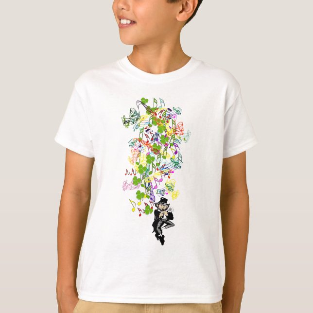 T-shirt Lucky Leprechaun Avec Shamrocks (Devant)