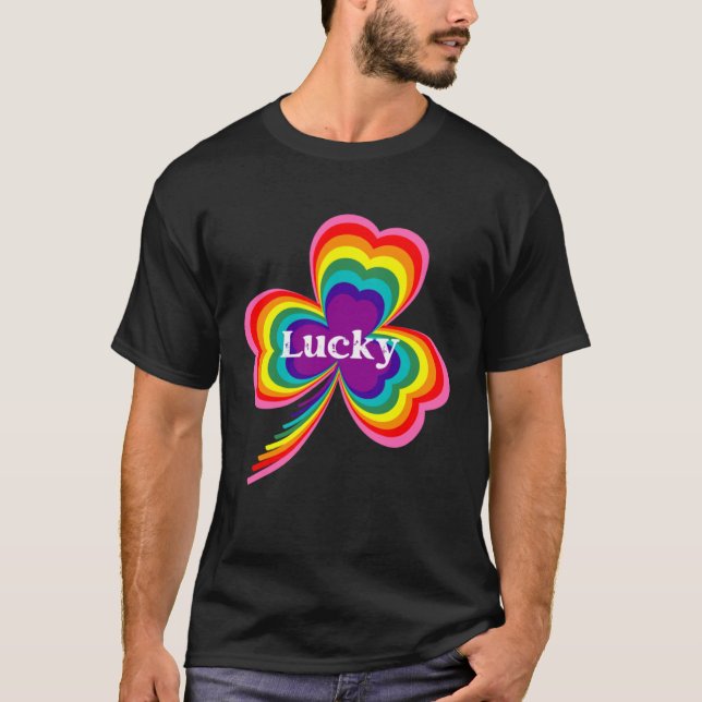 T-shirt Lucky Leprechauns Rainbow Pride Saint Patrick s Da (Devant)