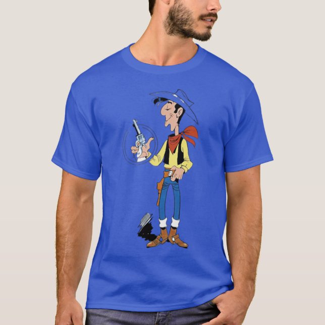 T-shirt Lucky Luke Pistol Boy girl gift (Devant)