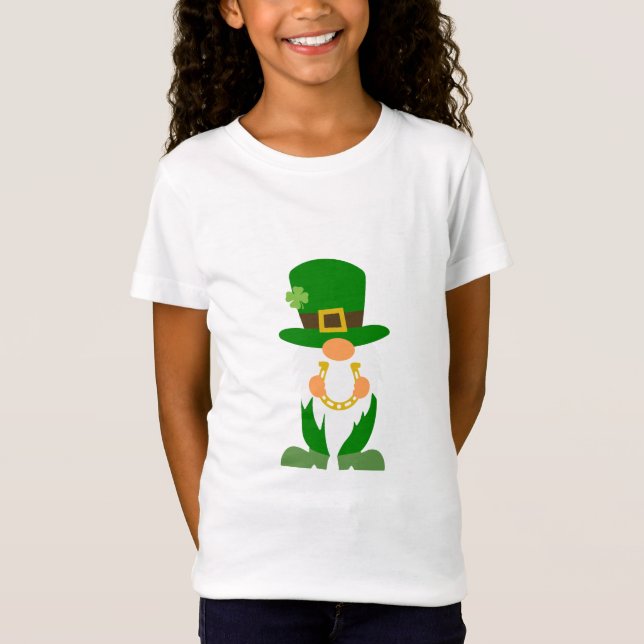 T-Shirt Lucky Plaid Gnome - Saint Patrick’s Day (Devant)