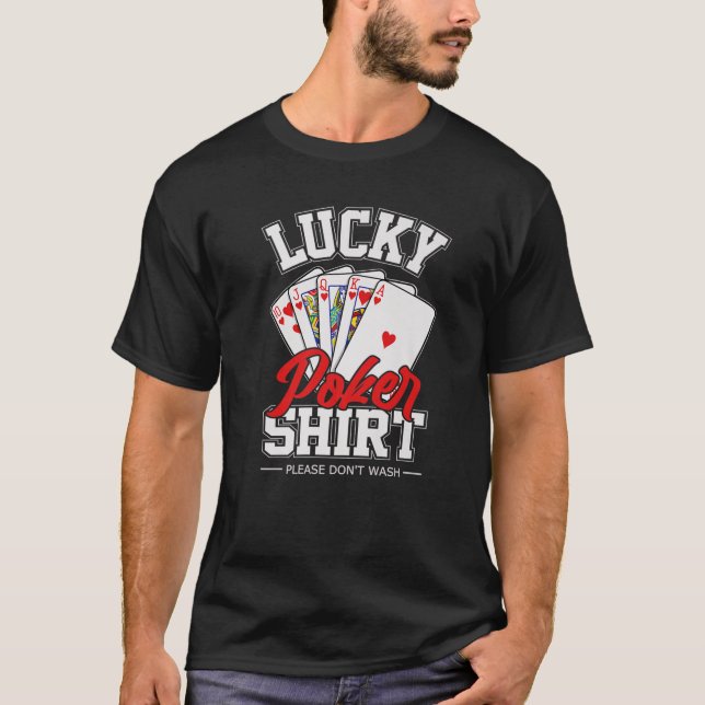 T-shirt Lucky Poker Funny Poker Carte Joueur (Devant)