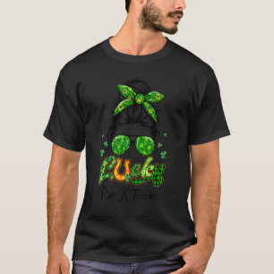 T-shirt Lucky PrK Professeur Patricks Jour Bun Cheveux Pla