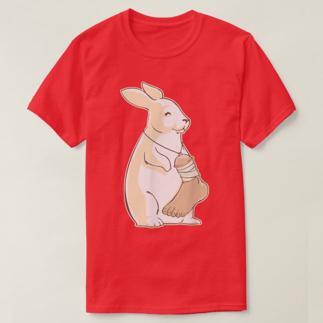 T-shirt Lucky Rabbits pied, soyez chanceux, ayez de la cha (Design devant)