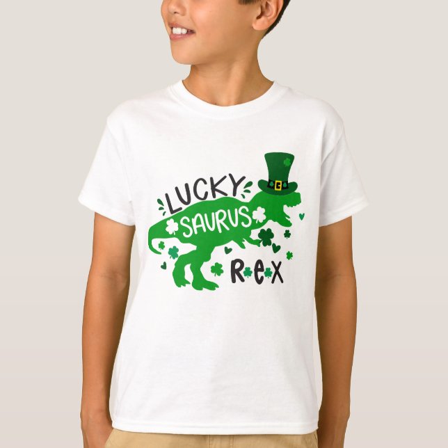 T-shirt Lucky Saurus St. Patrick Boy (Devant)