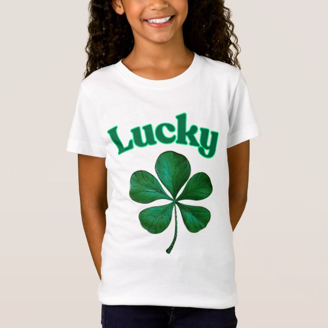 T-Shirt Lucky Shamrock célèbre la Saint-Patrick (Devant)