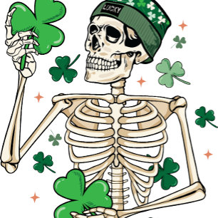 T-shirt Lucky Skeleton , ST Patricks Day, Pat