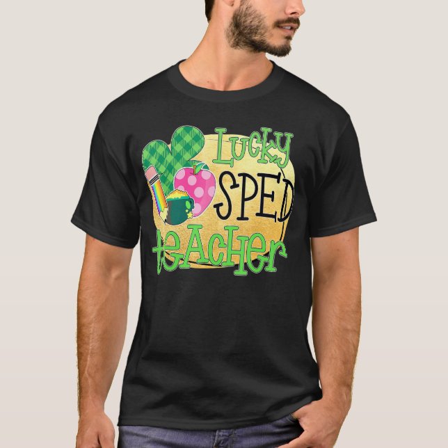 T-shirt Lucky Sped Enseignant Éducation Spéciale St Patric (Devant)