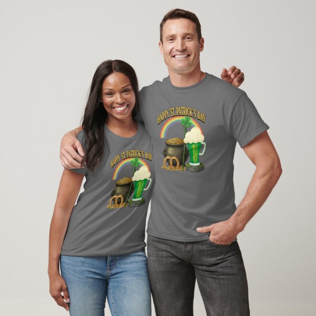 T-shirt Lucky St. Patrick’s Day Pot of Gold Artwork Design (Unisexe)
