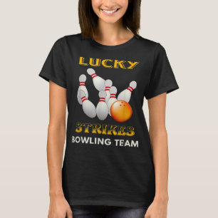 T-shirt Lucky Strikes Bowling Team Retro Men Women Youth 3
