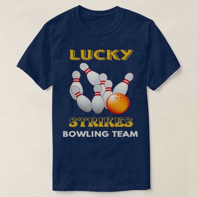 T-shirt Lucky Strikes Bowling Team Retro Youth T (Design devant)