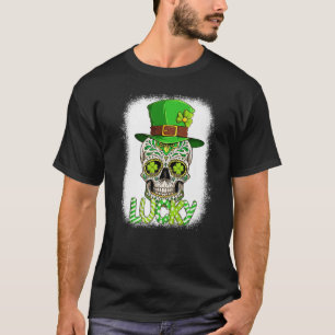 T-shirt Lucky Sugar Skull Leprechaun Casquette St Patrick'