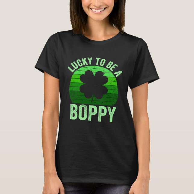T-shirt Lucky To Be Poppy Leprechaun Shamrock St Patricks  (Devant)