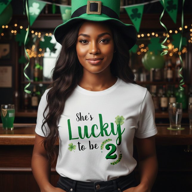 T-shirt Lucky to be St Patrick's Day Kid Birthday Parent (Créateur téléchargé)