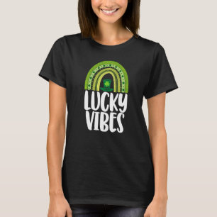 T-shirt Lucky Vibes Femmes St Patrick's Day Rainbow Love