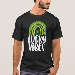 T-shirt Lucky Vibes Femmes St Patrick's Day Rainbow Love