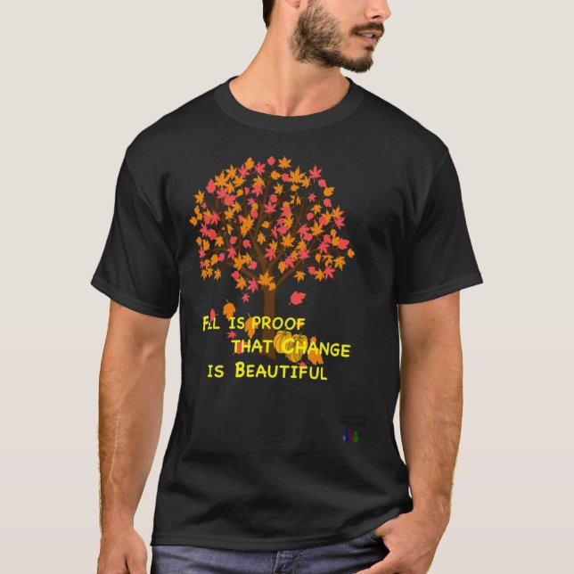 T-shirt Lucmarty Fall is Proof Maple Leaves Pumpkin Autumn (Devant)
