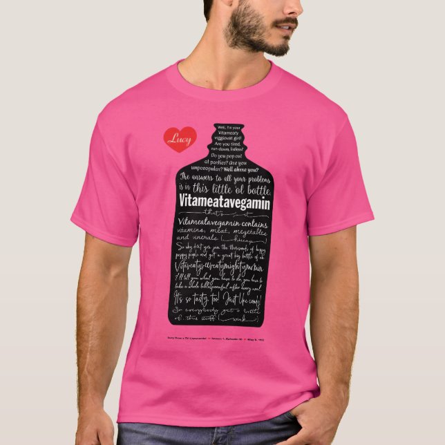 T-shirt Lucy Vitameatavegamin retro (Devant)