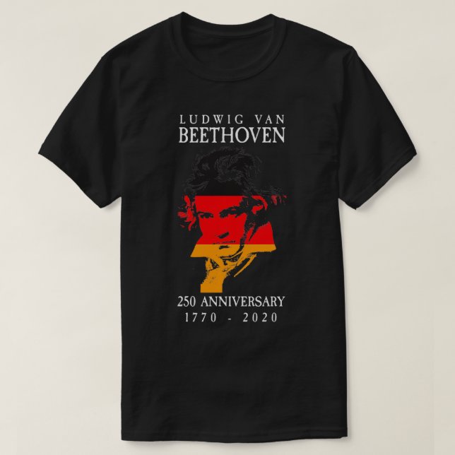T-shirt Ludwig Van Beethoven 250 17702020 Music Lover Gift (Design devant)