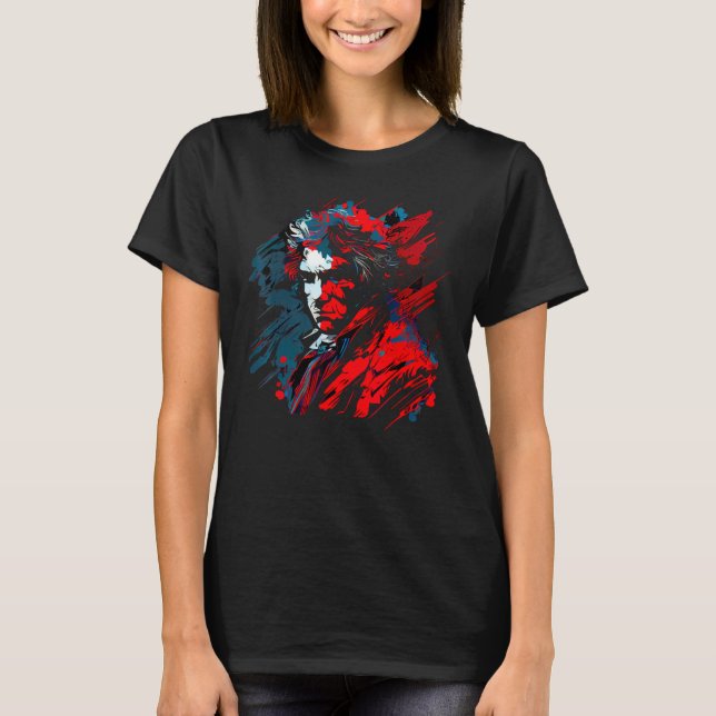 T-shirt Ludwig van Beethoven Music German Composer (Devant)