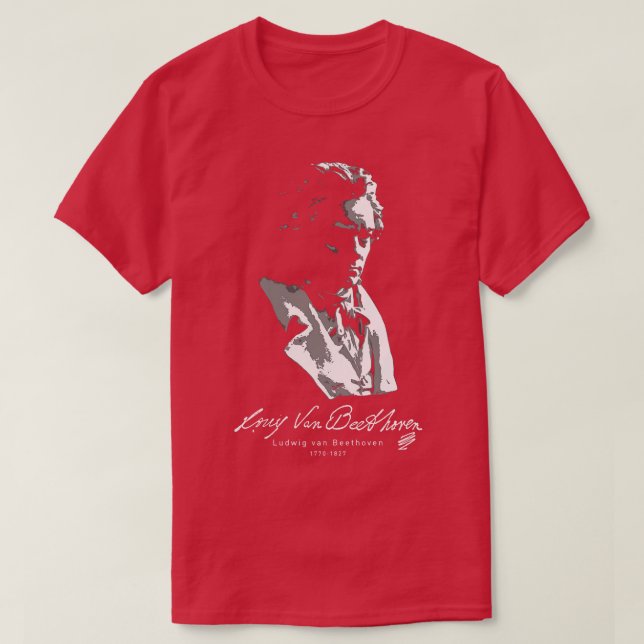 T-shirt Ludwig van Beethoven Musique classiquePiano 1 (Design devant)