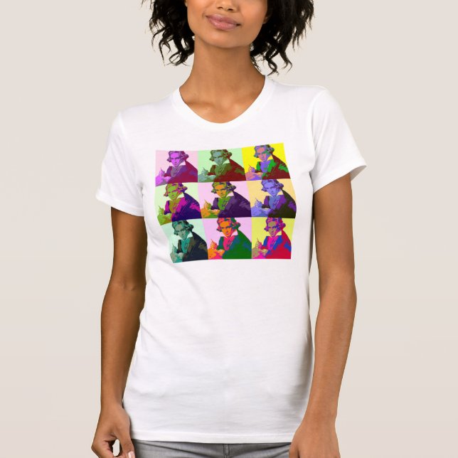 T-shirt Ludwig Van Beethoven Pop Art (Devant)