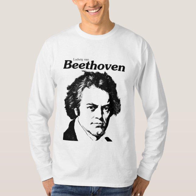 T-shirt Ludwing van Beethoven monochromatic (Devant)