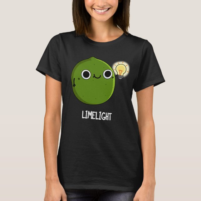 T-shirt Lueur de chaux Funny Fruit Lime Pun Dark BG (Devant)