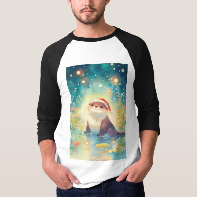 T-shirt Lueur de vacances de loutre (Devant)