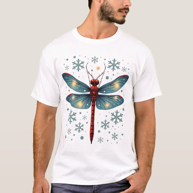 T-shirt Lueur festive de libellule (Devant)