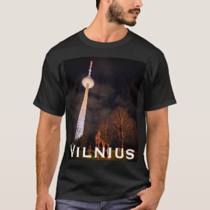 T-shirt Lueur Rétro : La Tour de Télévision de Vilnius la