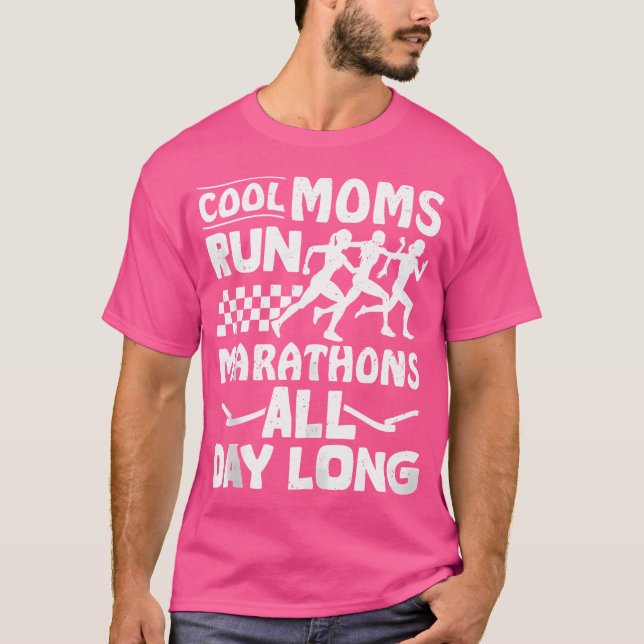 T-shirt Luferin Cool Moms Ru Marathons All Day Long Runnin (Devant)