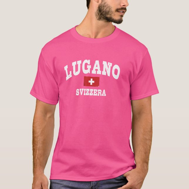 T-shirt Lugano Suisse Drapeau Suisse (Devant)