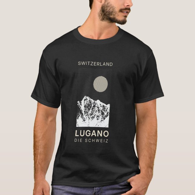 T-shirt Lugano Suisse Ski (Devant)