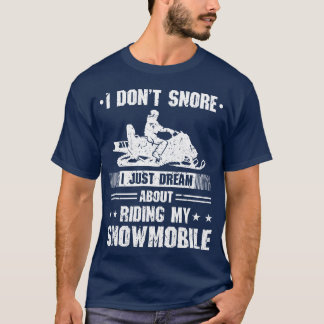 T-shirt Luge à moteur Sports d'hiver Drôle de moto neige a
