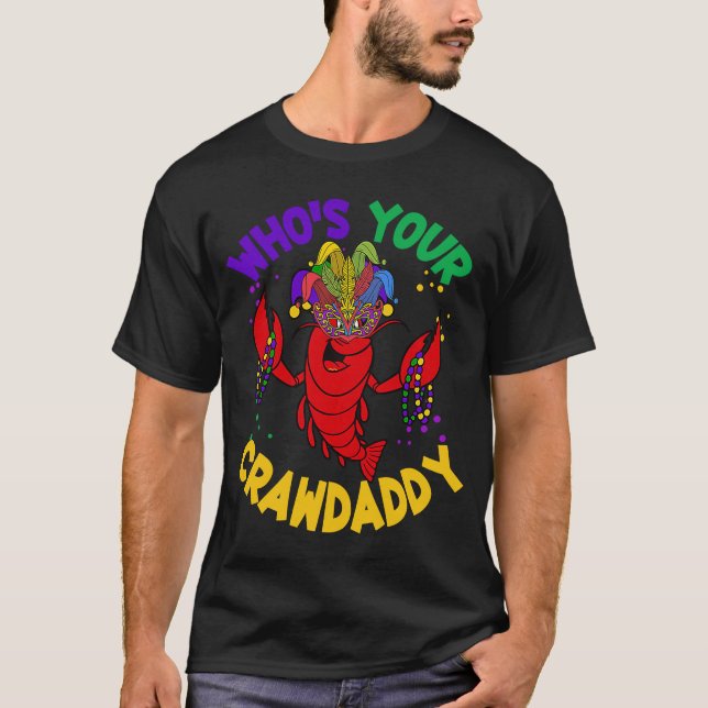 T-shirt Lui Dont Votre Crawdaddy Crawfish Jester Beads Mar (Devant)