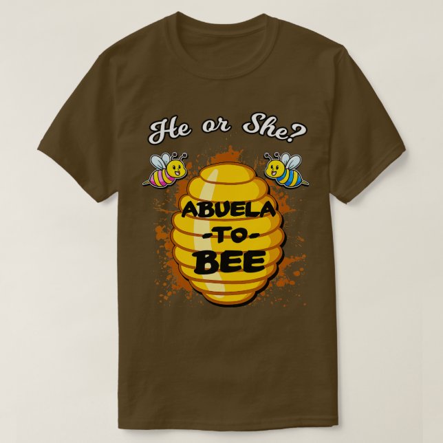 T-shirt Lui Ou Elle Abuela À Être Genre Bébé Révéler Annou (Design devant)