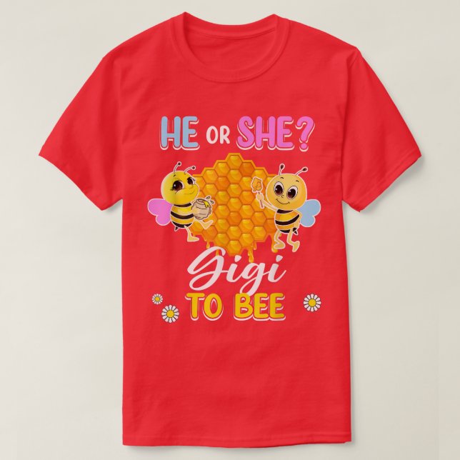 T-shirt Lui Ou Elle Gigi À Être Sexe Révéler Baby shower P (Design devant)