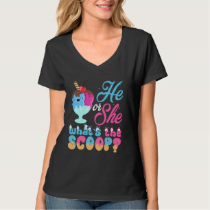 T-shirt Lui ou elle Qu'est-ce que la crème glacée Scoop Ré