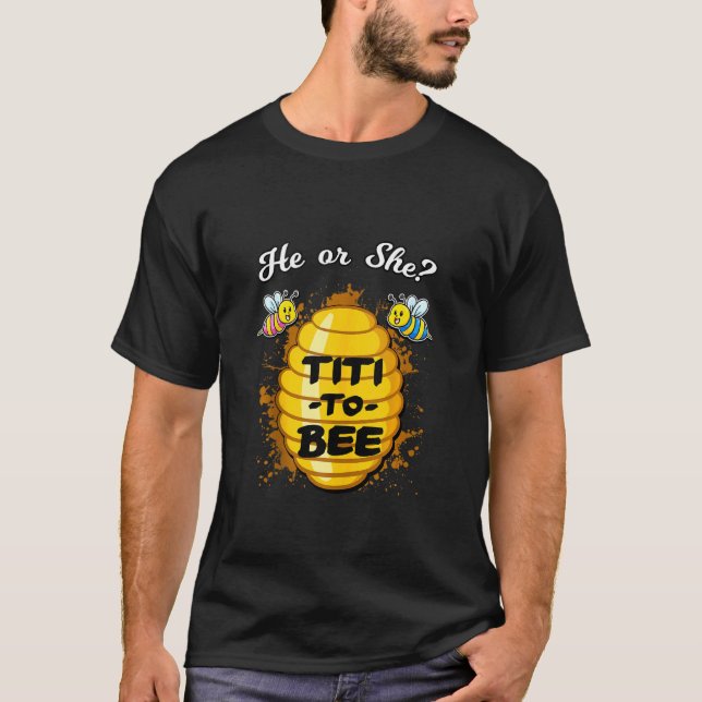T-shirt Lui Ou Elle Titi Pour Être Sexe Révéler Faire-part (Devant)