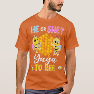 T-shirt Lui Ou Elle Yaya À Être Sexe Révéler Baby shower P