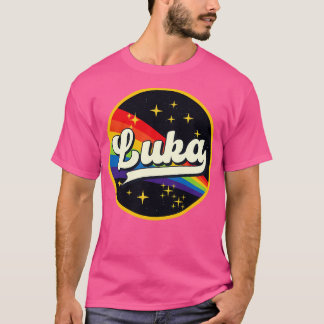T-shirt Luka Arc En Ciel Dans L'Espace Style Vintage