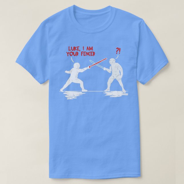 T-shirt luke je suis votre fencer clôture duel sablier cad (Design devant)